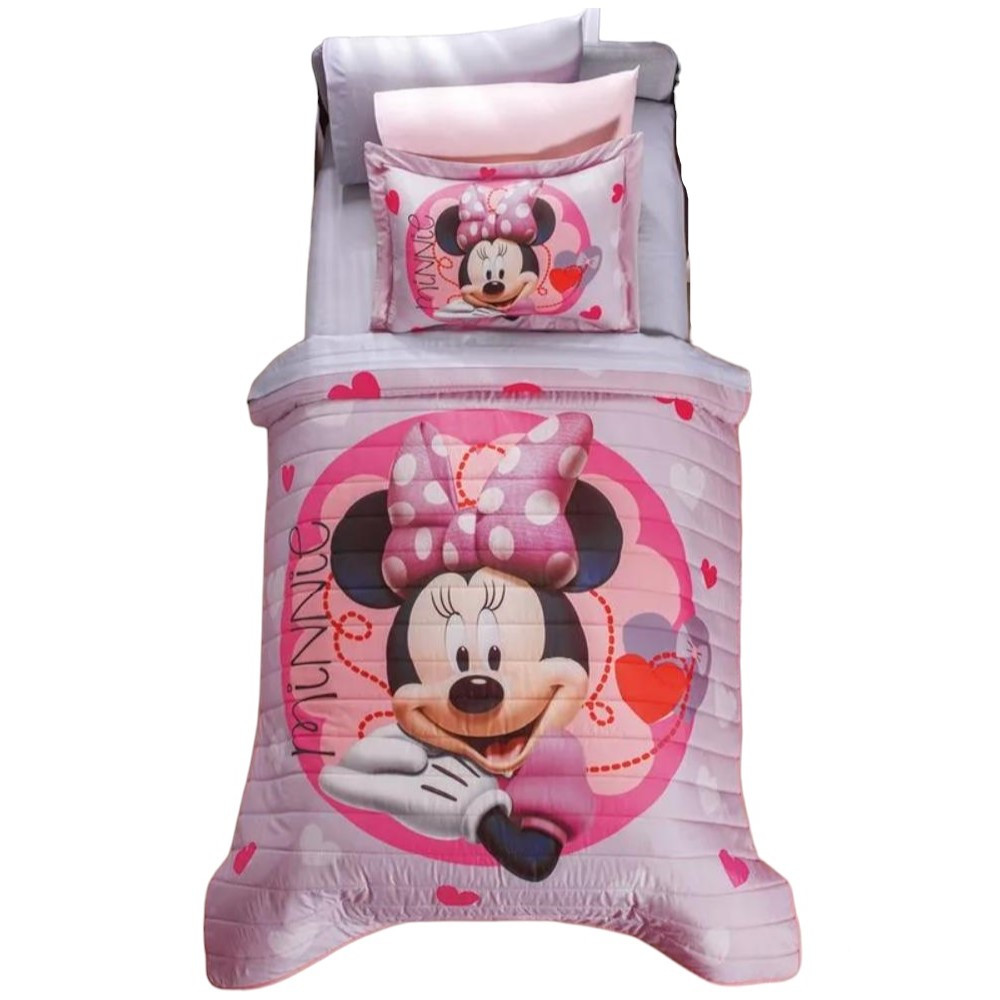 Edredón Matrimonial Lavable Neo Minnie Love Rosa Concord