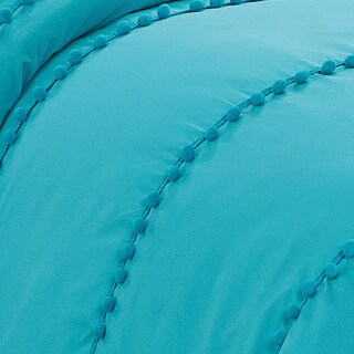 Foto 3 | Edredón Matrimonial Queen Size Suave y Cálido con Textura 3D y Borlas - Azul