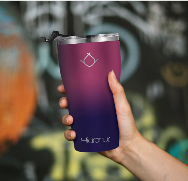 Foto 2 | Termo De Acero Inoxidable Doble Aislamiento Térmico Morado 30 Oz (887.206 Ml) Hidranur