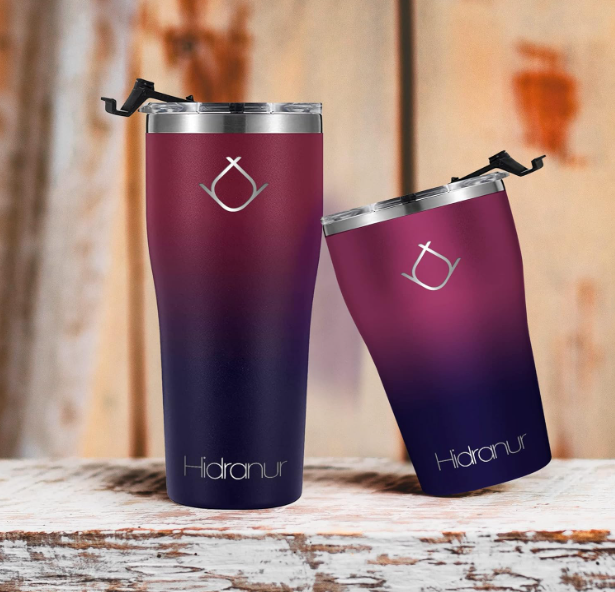 Foto 4 pulgar | Termo De Acero Inoxidable Doble Aislamiento Térmico Morado 30 Oz (887.206 Ml) Hidranur