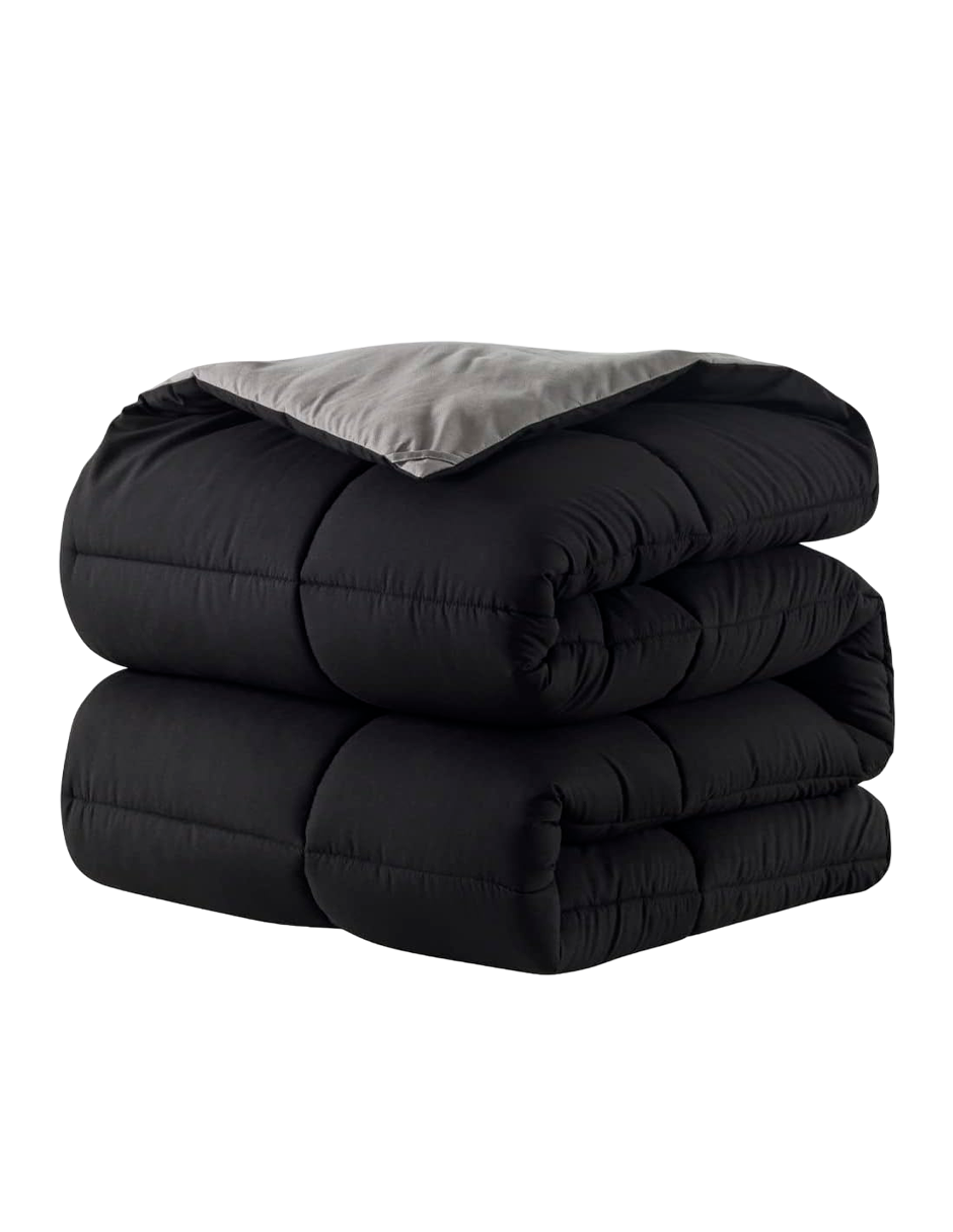 Foto 1 | Edredón Acolchado Hipoalergénico Tamaño Matrimonial Reversible Negro/gris Bluelander