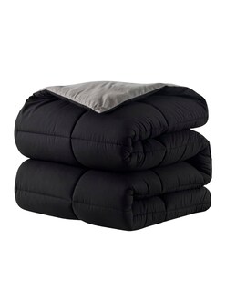 Foto 1 | Edredón Acolchado Hipoalergénico Tamaño Matrimonial Reversible Negro/gris Bluelander