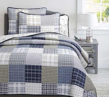 Foto 2 | Colcha Cozy Line Home Fashions Benjamin, Bonita Tela Escocesa Con Forma De Dinosaurio - Venta Internacional.