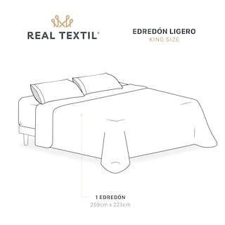 Foto 3 | Colcha Edredón Ligero Real Textil, King Size Gris-rojo Reversible