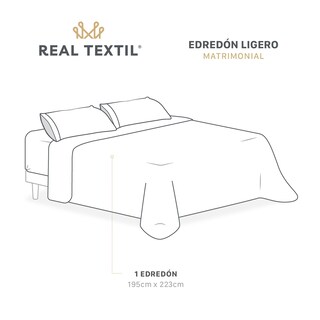 Foto 3 | Colcha Edredón Ligero Real Textil, Matrimonial Azul-gris Reversible