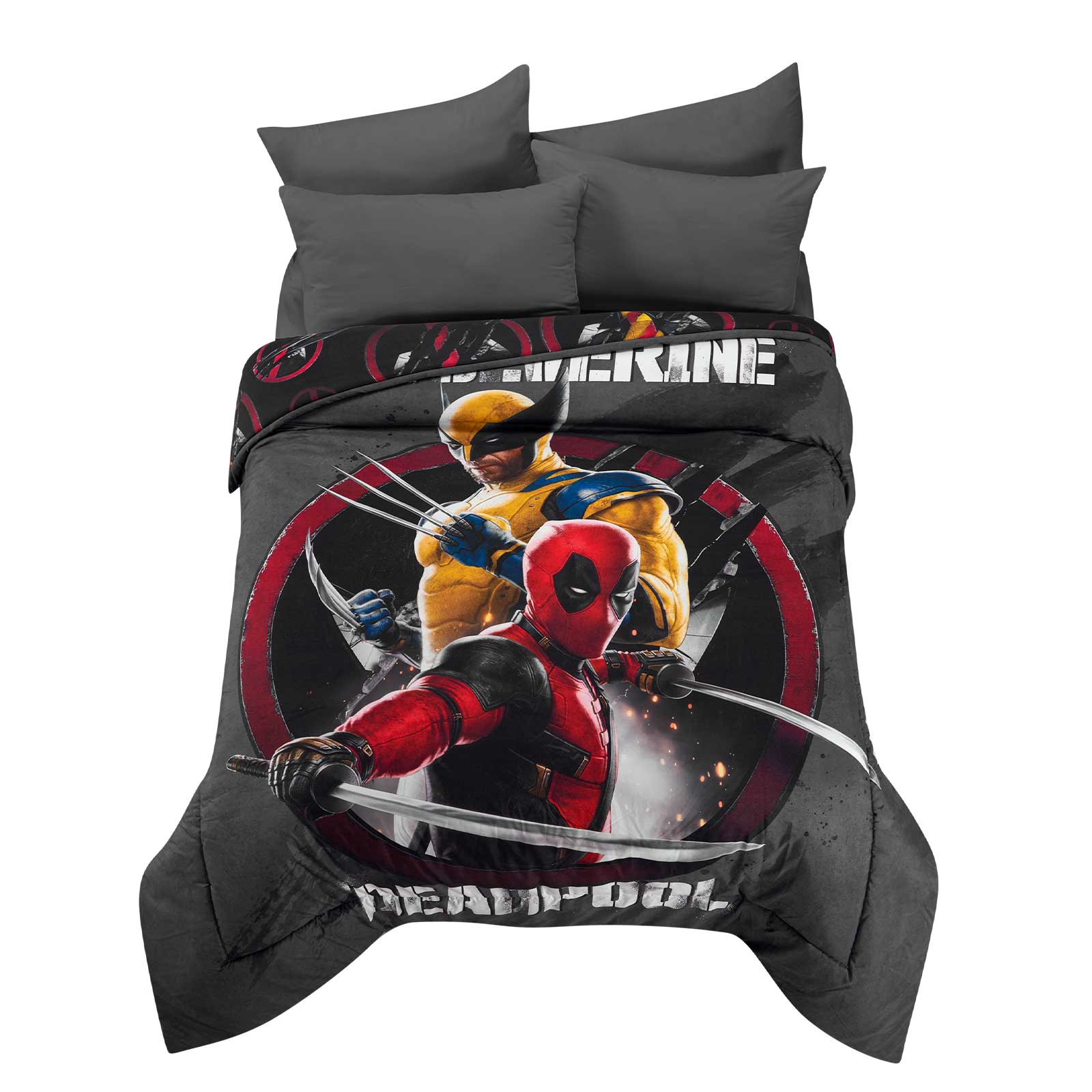 Edredón Digital Sustentable Matrimonial Deadpool Lucha $680