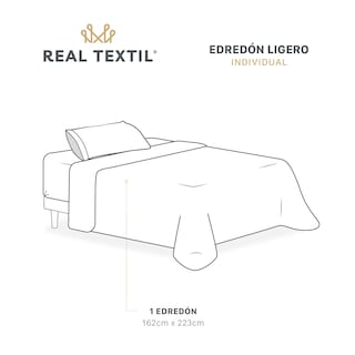 Foto 3 | Colcha Edredón Ligero Real Textil, Individual Gris-rojo Reversible