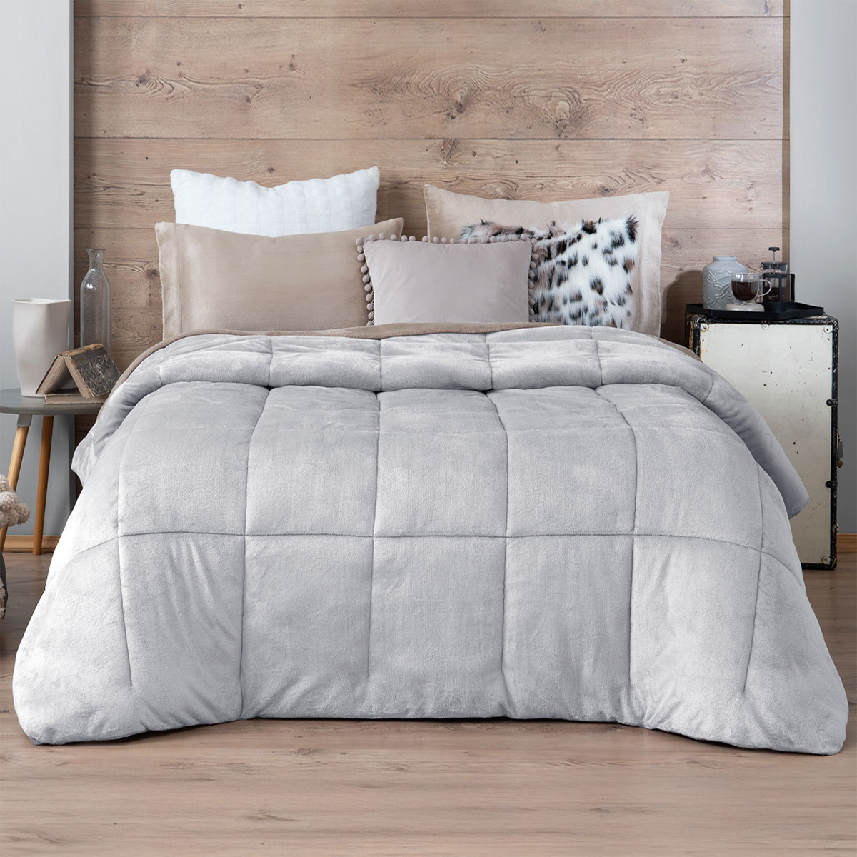 Cobertor  Duvet Invernal Esquimal Gris Claro King Size