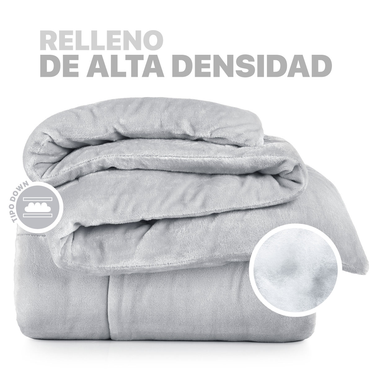 Foto 3 pulgar | Cobertor  Duvet Invernal Esquimal Gris Claro King Size