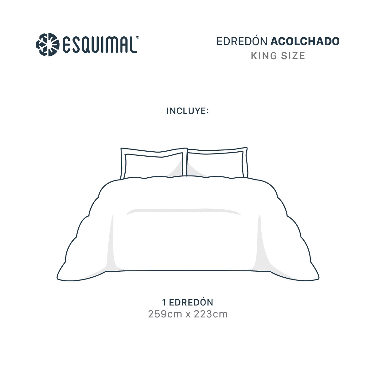 Foto 4 | Cobertor  Duvet Invernal Esquimal Gris Claro King Size