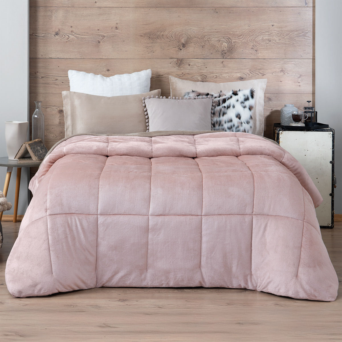 Cobertor Duvet Invernal Esquimal Rosa Queen Size