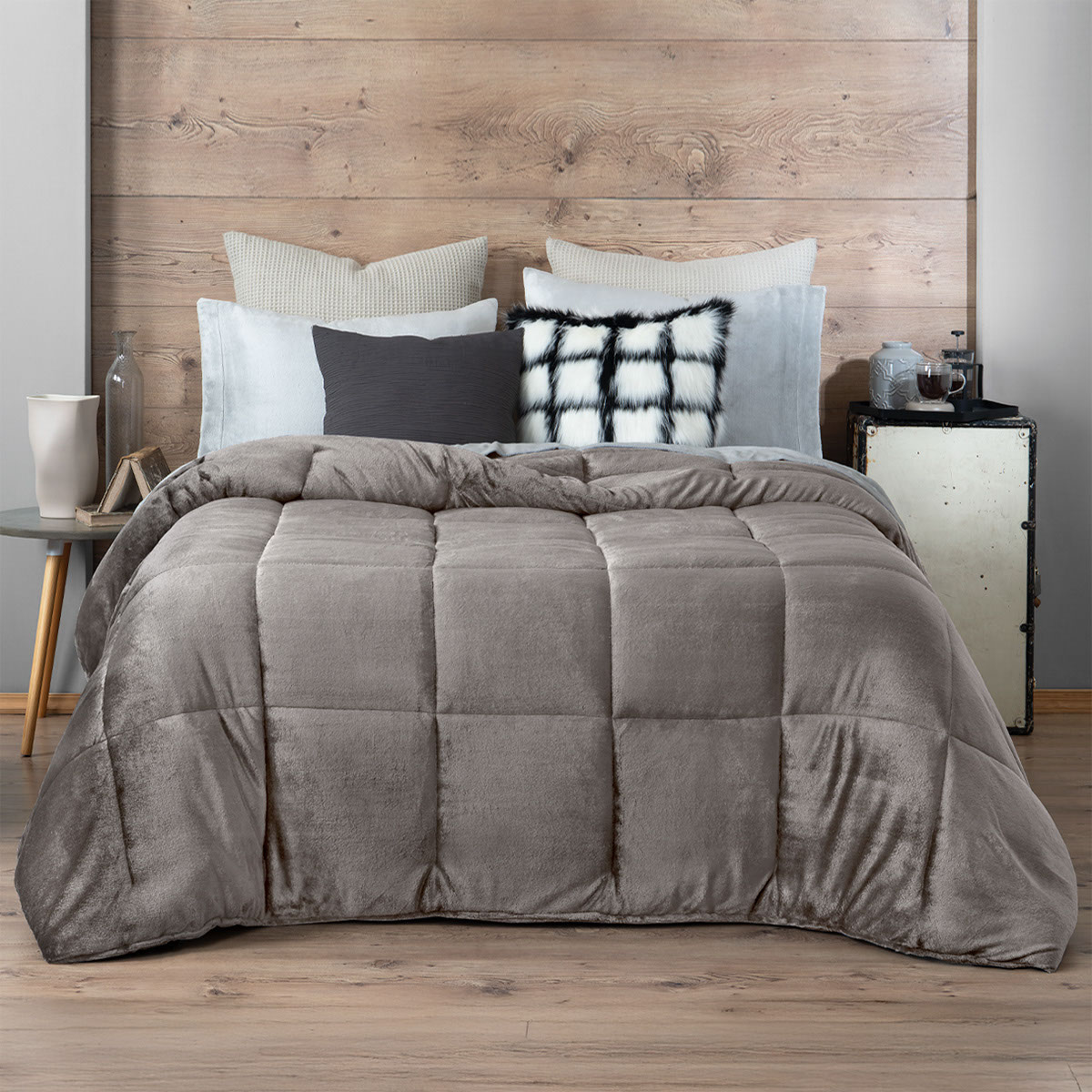 Cobertor Duvet Invernal Esquimal Cafe Queen Size