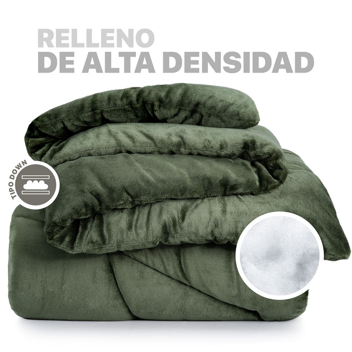 Foto 3 pulgar | Cobertor  Duvet Invernal Esquimal Oliva King Size