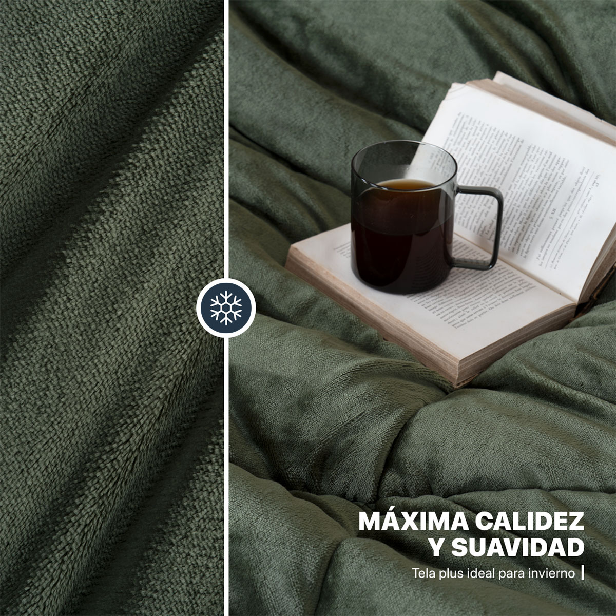 Foto 4 pulgar | Cobertor  Duvet Invernal Esquimal Oliva King Size