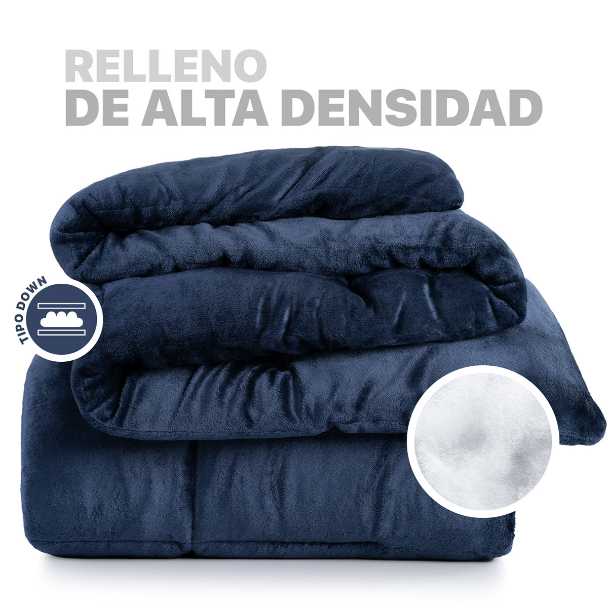 Foto 3 pulgar | Cobertor Duvet Invernal Esquimal Azul Marino Queen Size