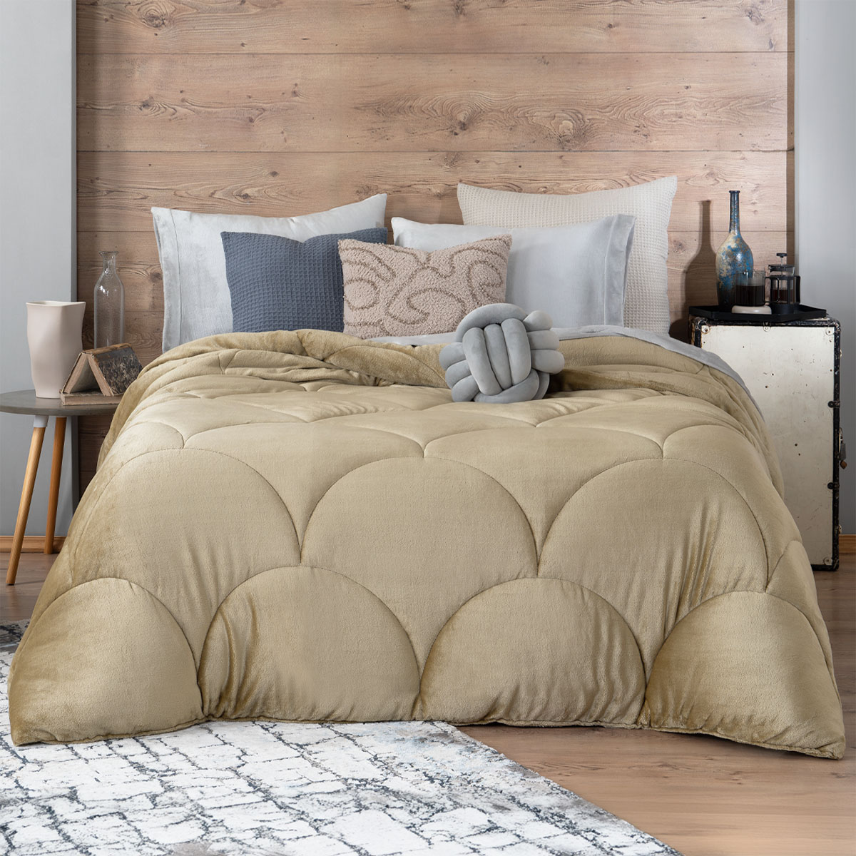 Foto 2 pulgar | Cobertor Duvet Invernal Esquimal Beige Queen Size