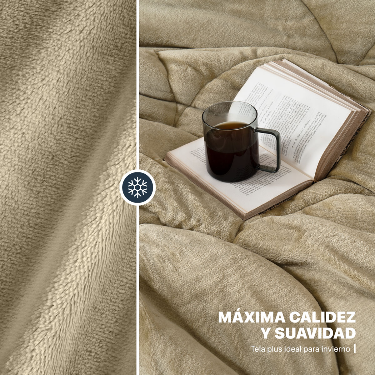 Foto 4 pulgar | Cobertor Duvet Invernal Esquimal Beige Queen Size