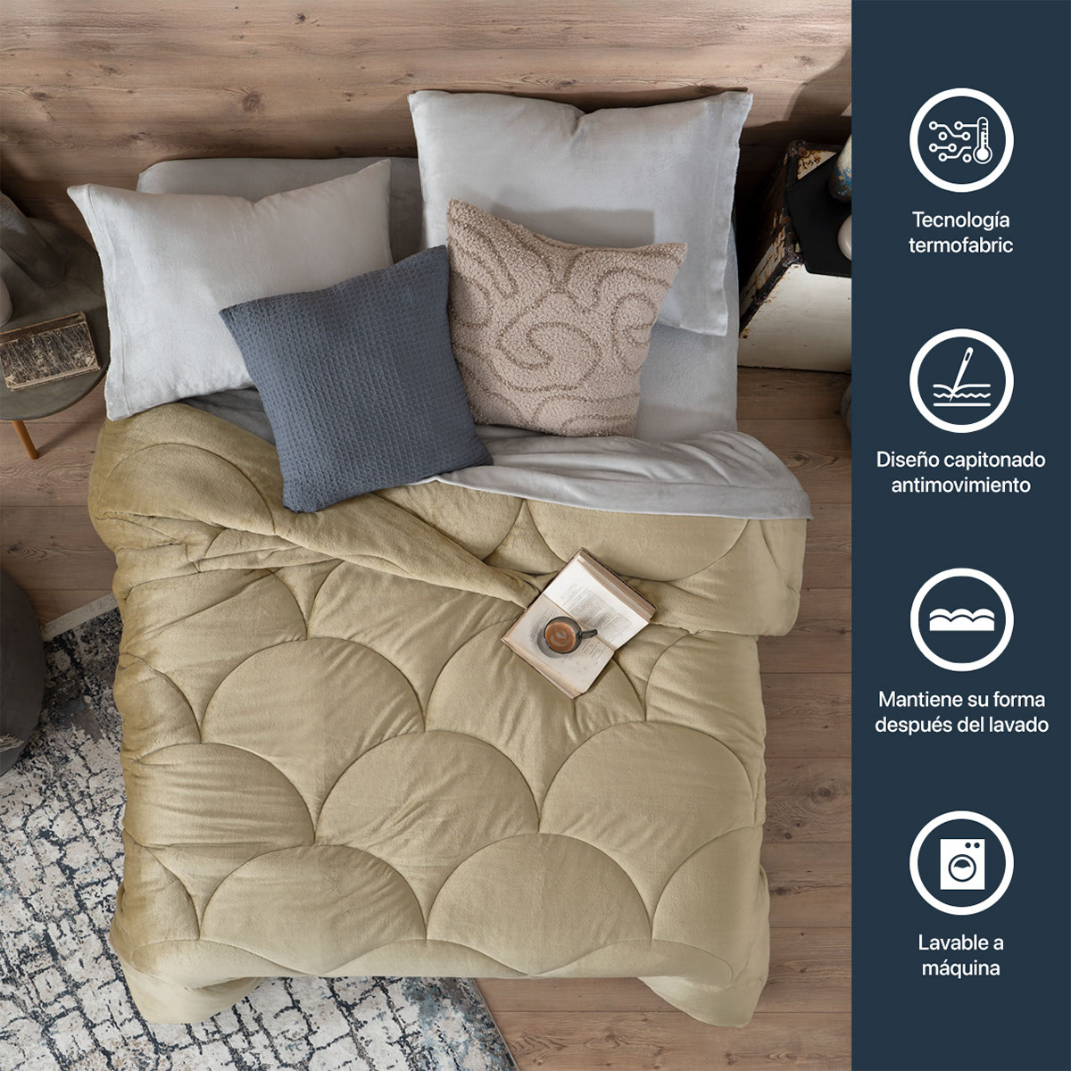 Foto 6 pulgar | Cobertor Duvet Invernal Esquimal Beige Queen Size