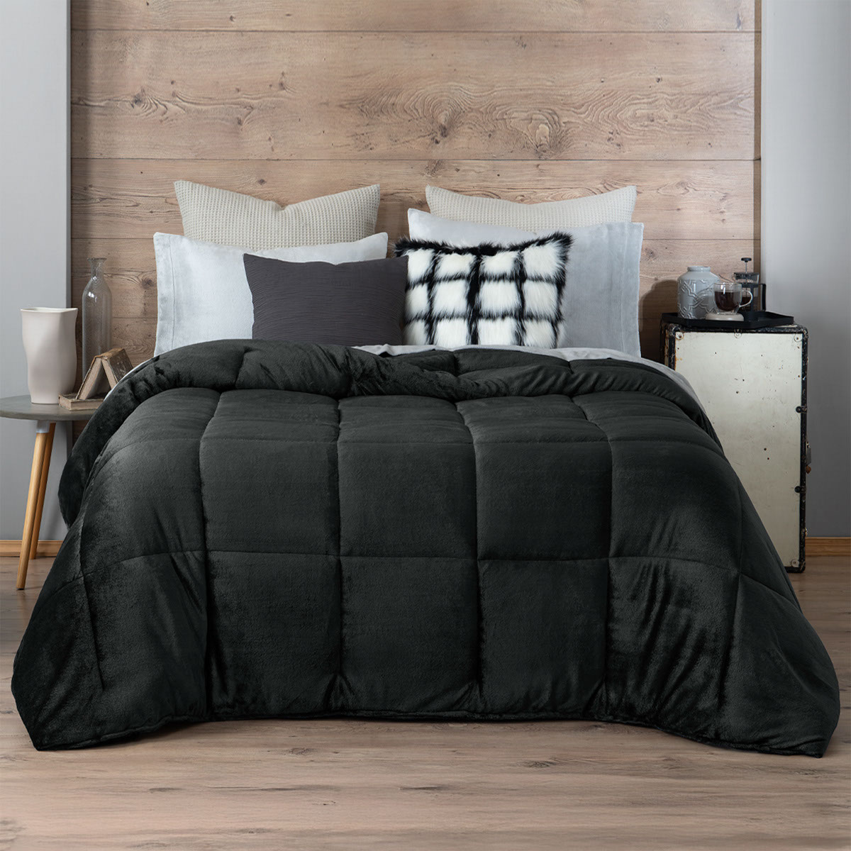 Cobertor  Duvet Invernal Esquimal Negro King Size