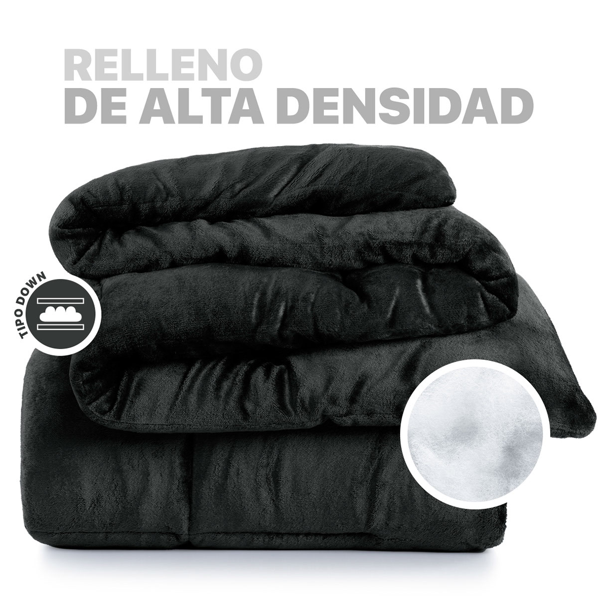 Foto 3 pulgar | Cobertor  Duvet Invernal Esquimal Negro King Size