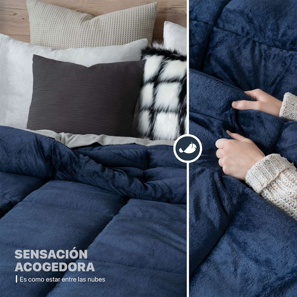 Foto 6 | Cobertor  Duvet Invernal Esquimal Azul Marino King Size