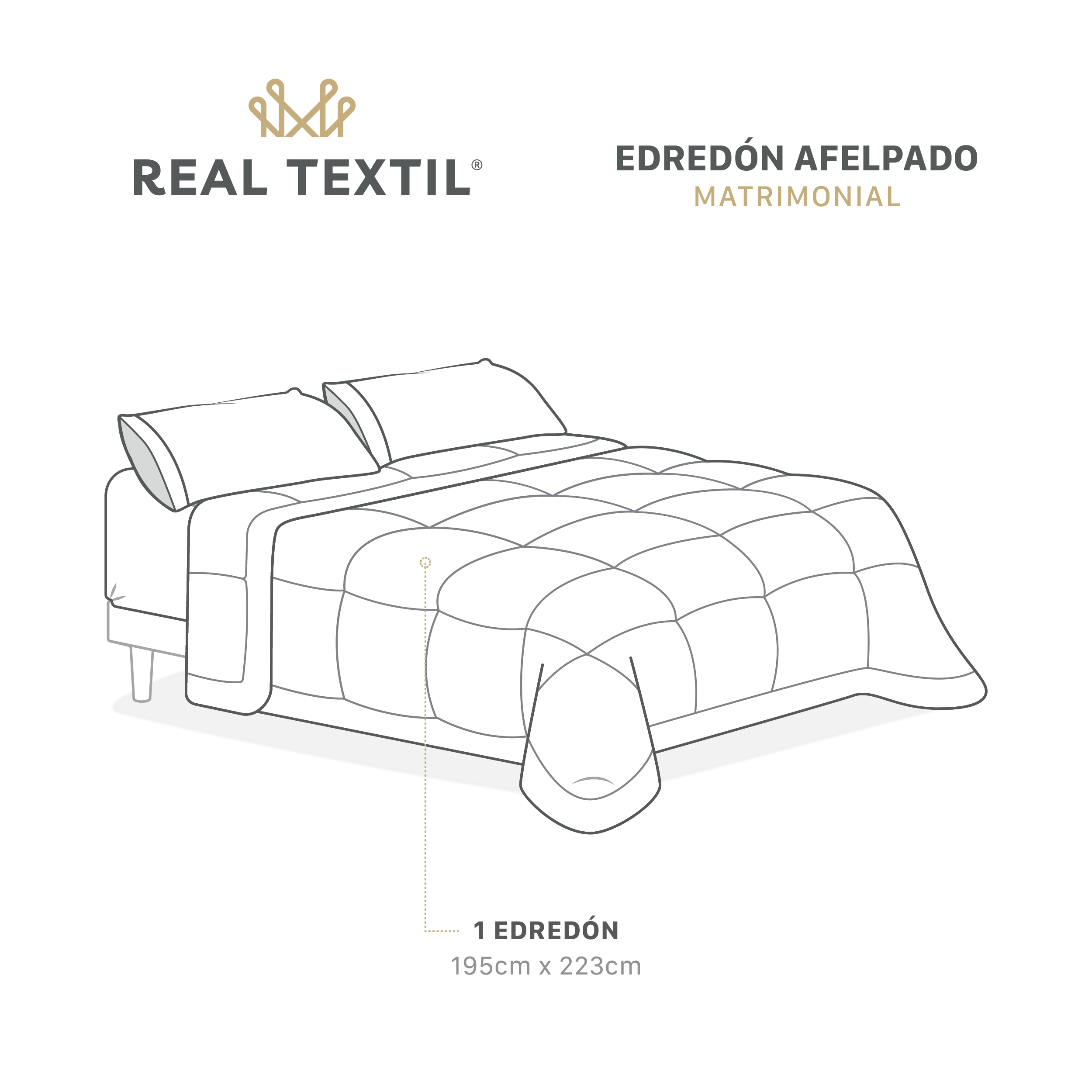 Foto 4 | Cobertor Borrega Real Textil Negro Matrimonial