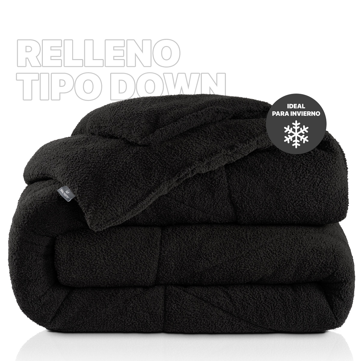 Foto 3 pulgar | Cobertor Borrega Real Textil Negro King Size