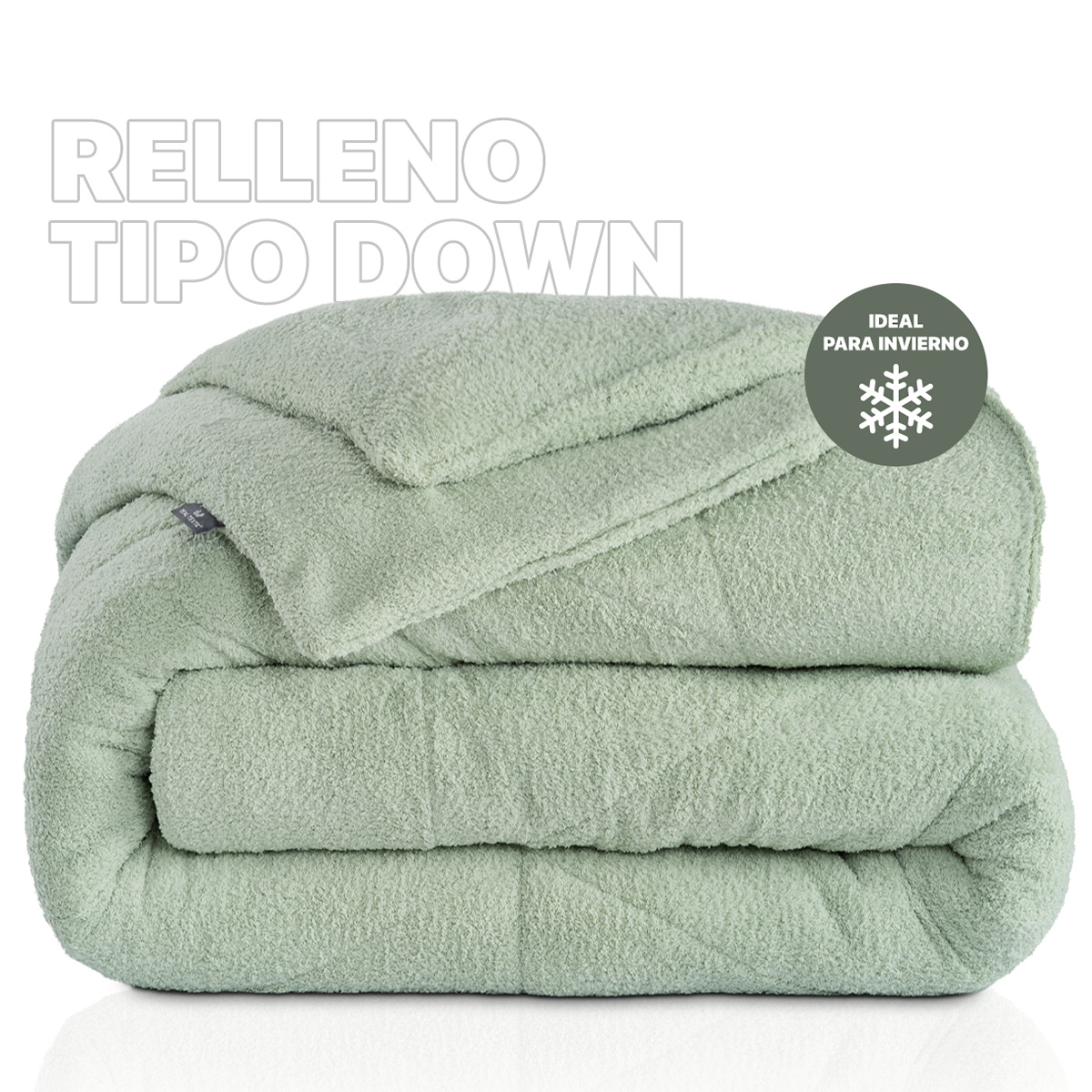 Foto 3 pulgar | Cobertor Borrega Real Textil Verde King Size