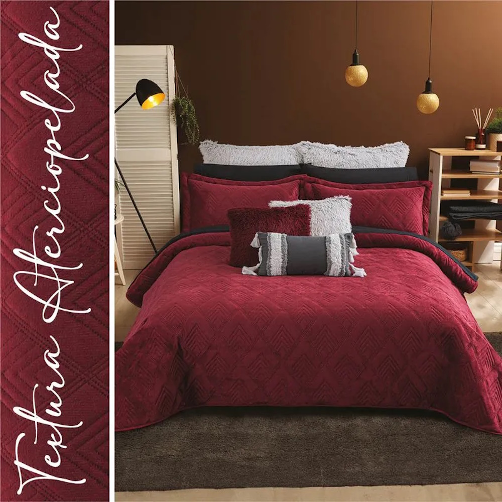 Foto 5 | Edredón Concord Velvet Vino King Size Poliéster