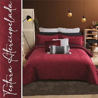Foto 5 | Edredón Concord Velvet Vino King Size Poliéster