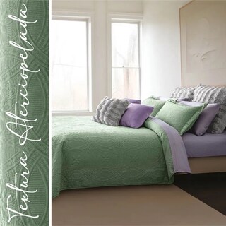 Foto 5 | Edredón Concord Velvet Pistache Mat/QS Poliéster