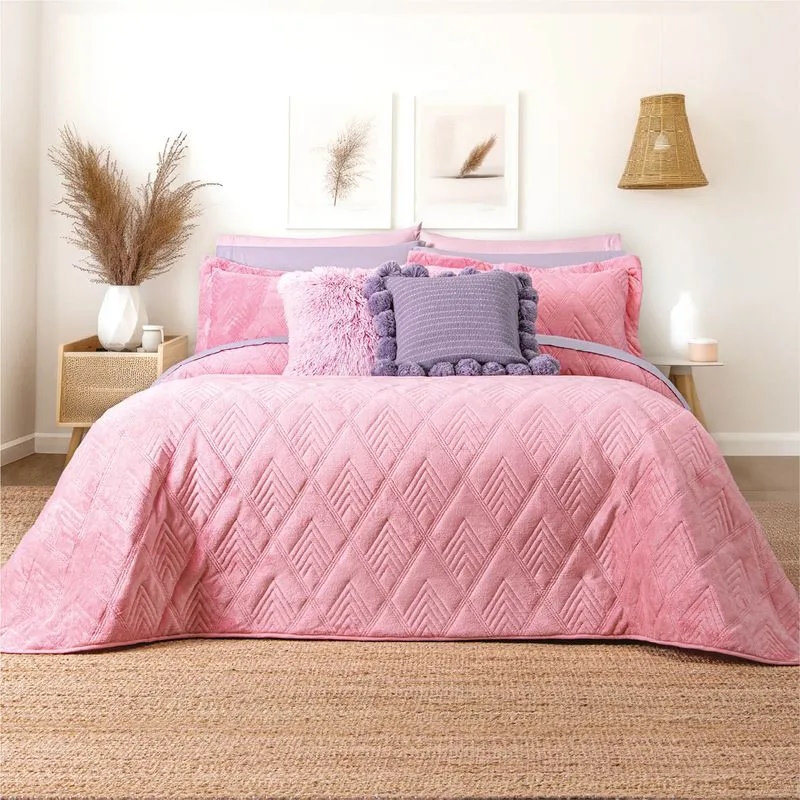 Foto 4 | Edredón Concord Velvet Rosa Poliéster Mat/QS