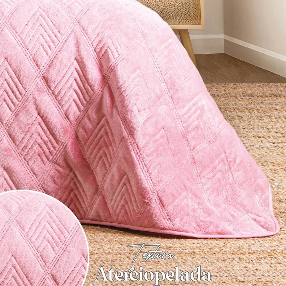 Foto 4 pulgar | Edredón Concord Velvet Rosa Poliéster King Size