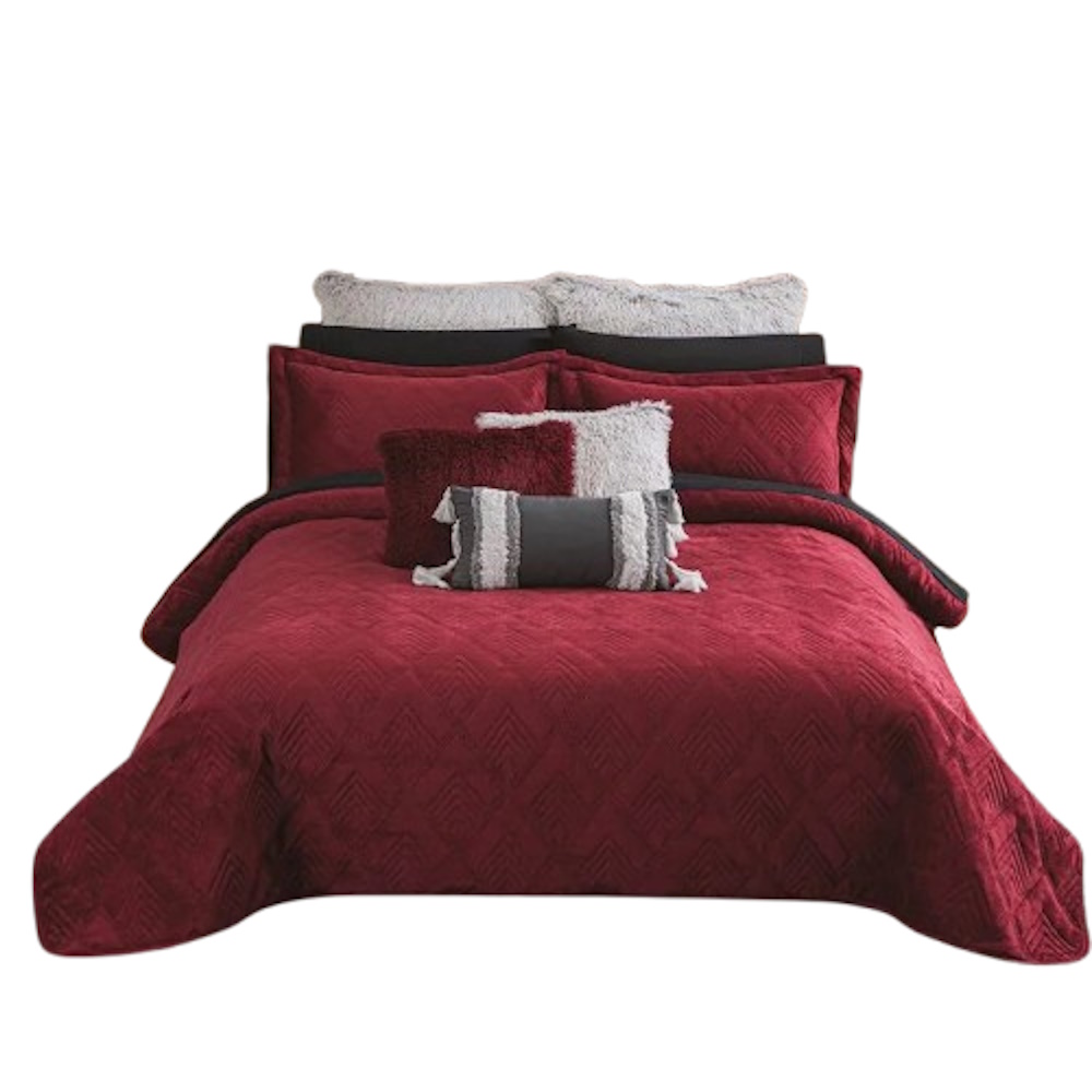 Edredón Concord Velvet Vino Mat/QS Poliéster