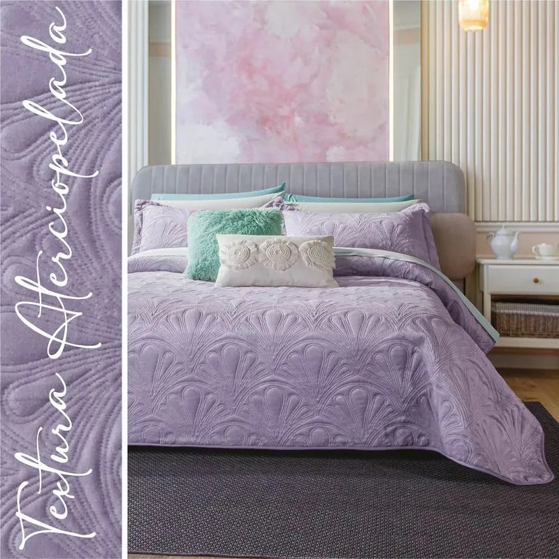 Foto 5 | Edredón Concord Velvet Lavanda Poliéster Mat/QS
