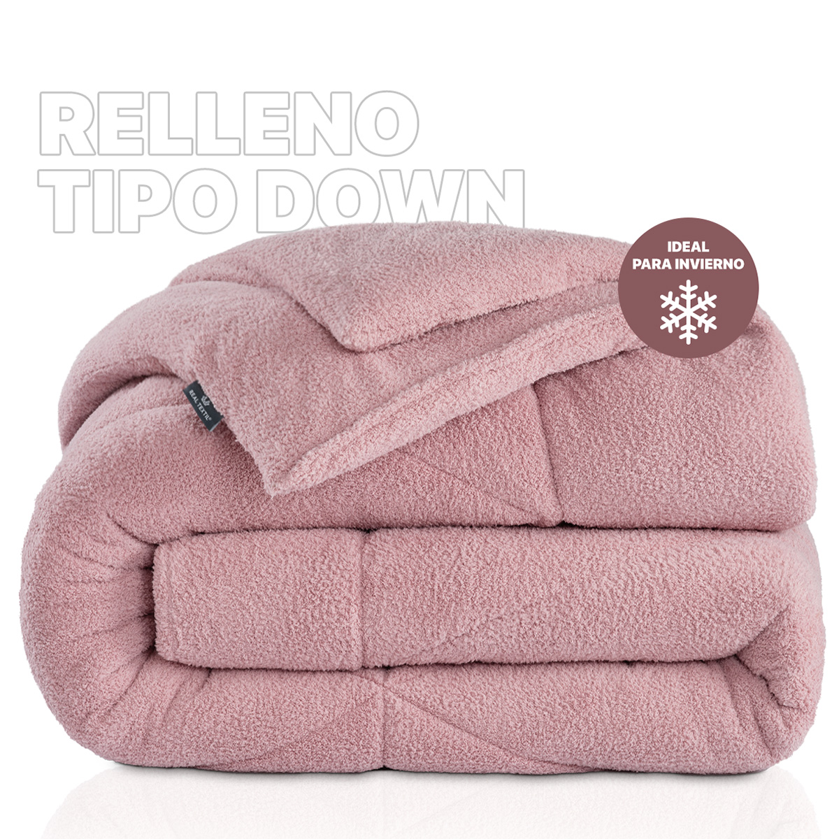 Foto 2 | Cobertor Borrega Real Textil Rosa Individual