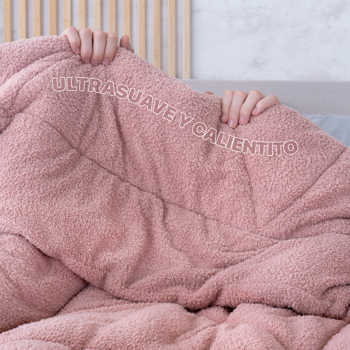 Foto 6 | Cobertor Borrega Real Textil Rosa Individual