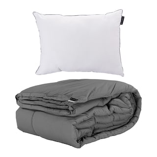 Foto 1 | Edredón Hommy Gris Oxford + Almohada One Individual