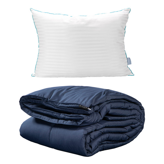 Edredón Hommy Azul Marino + Almohada Royal Individual