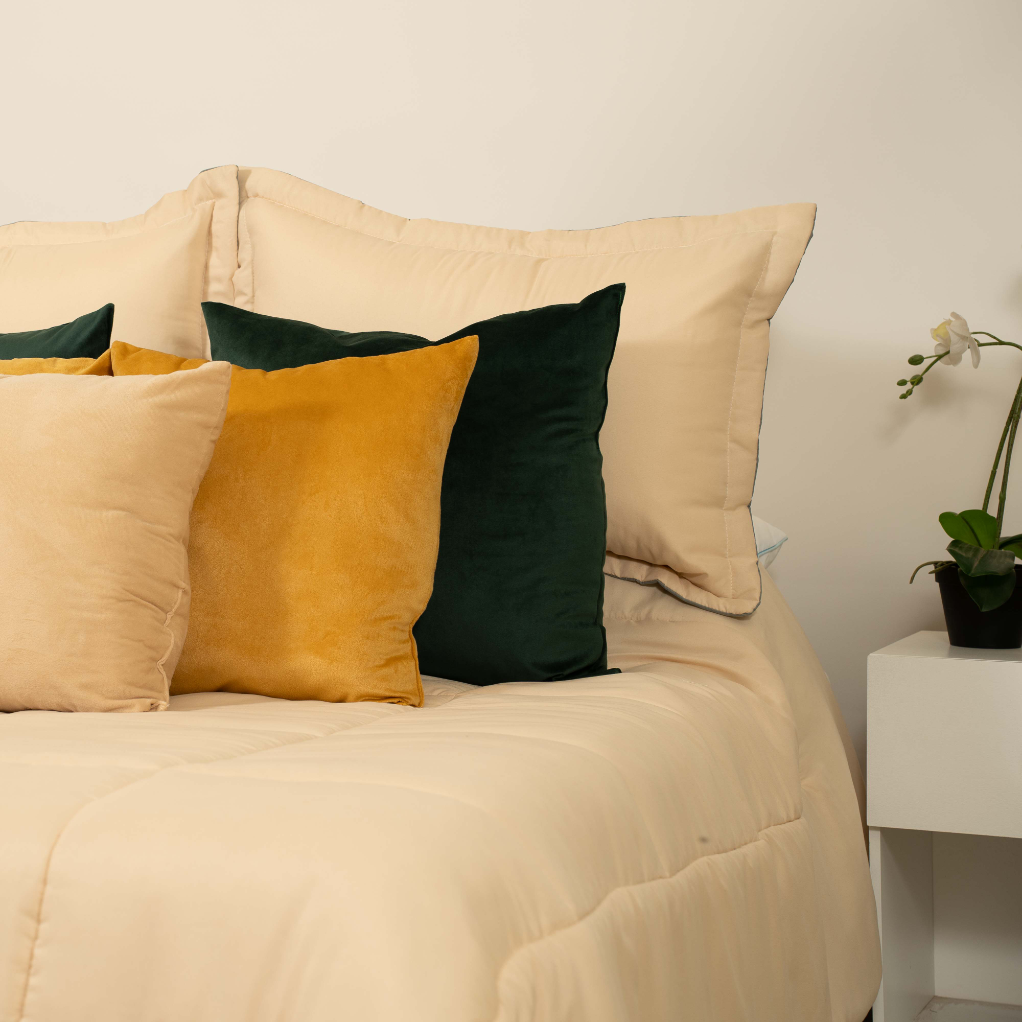 Foto 3 | Edredón Duvet Santorini Matrimonial Beige/cafe