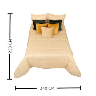 Foto 4 | Edredón Duvet Santorini Matrimonial Beige/cafe