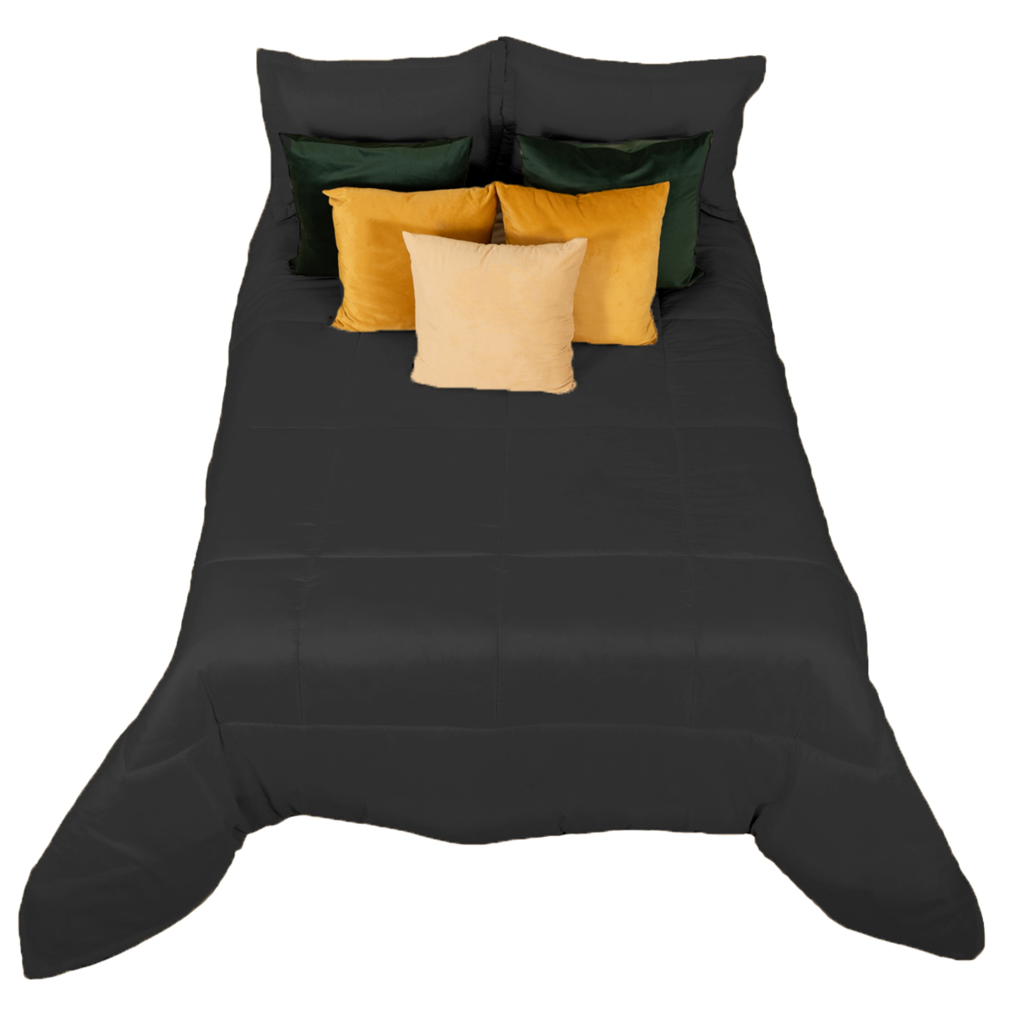 Foto 2 pulgar | Edredón Duvet Santorini Matrimonial Negro/gris Oxford