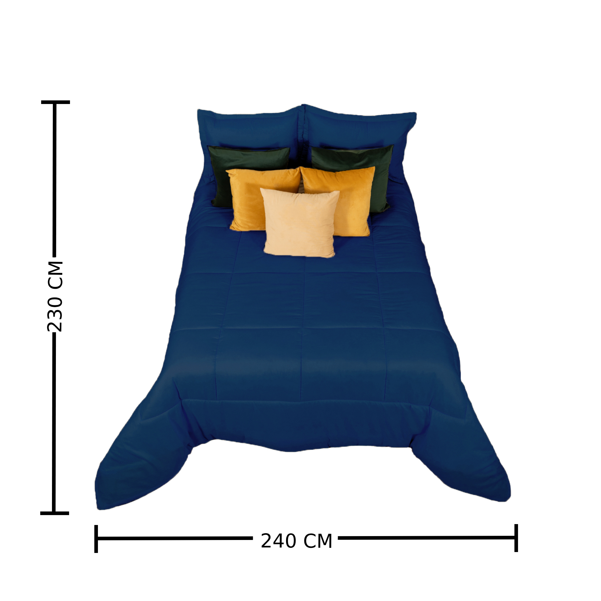 Foto 5 pulgar | Edredón Duvet Santorini Matrimonial Marino/gris Medio