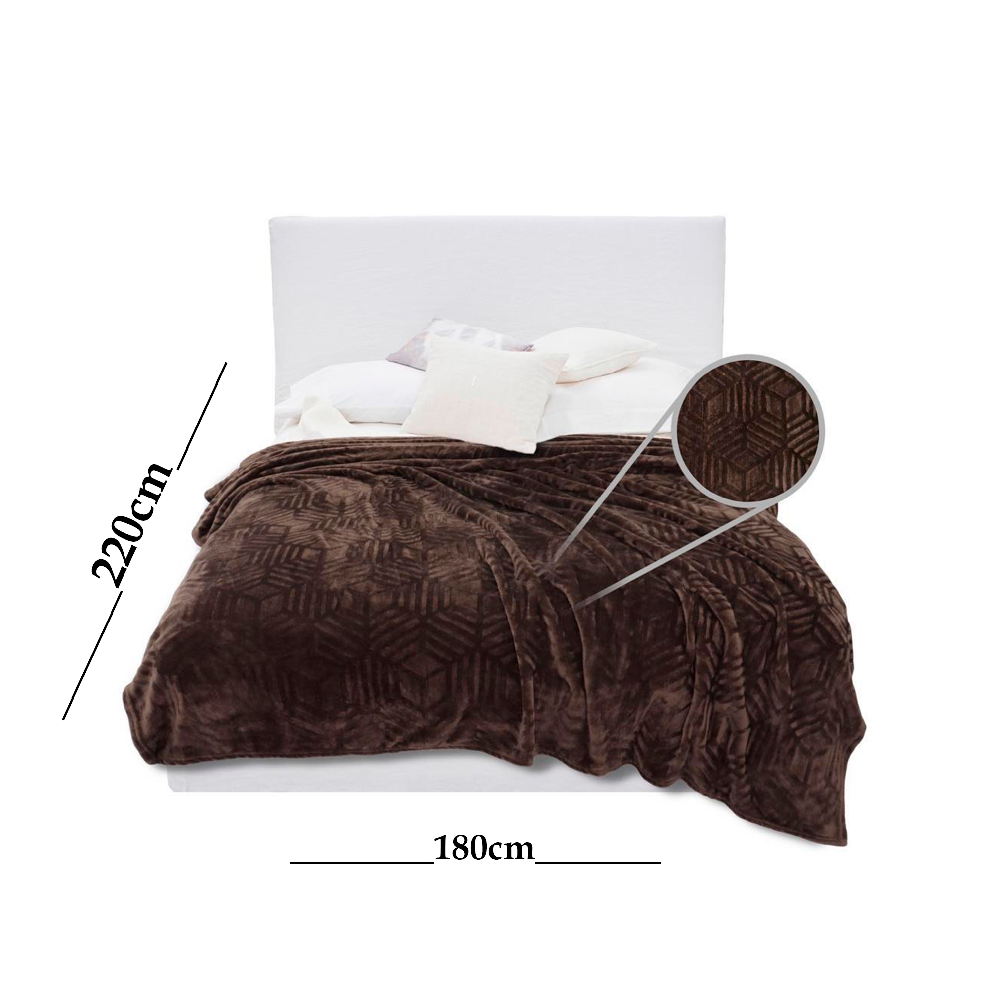 Foto 4 pulgar | Cobertor Siberia Borrega Matrimonial 1.80m X 2.20m  Chocolate