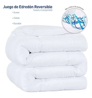 Foto 2 | Edredón Matrimonial 223x195 Cm Acolchonado Blanco