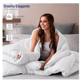 Foto 5 | Edredón Matrimonial 223x195 Cm Acolchonado Blanco