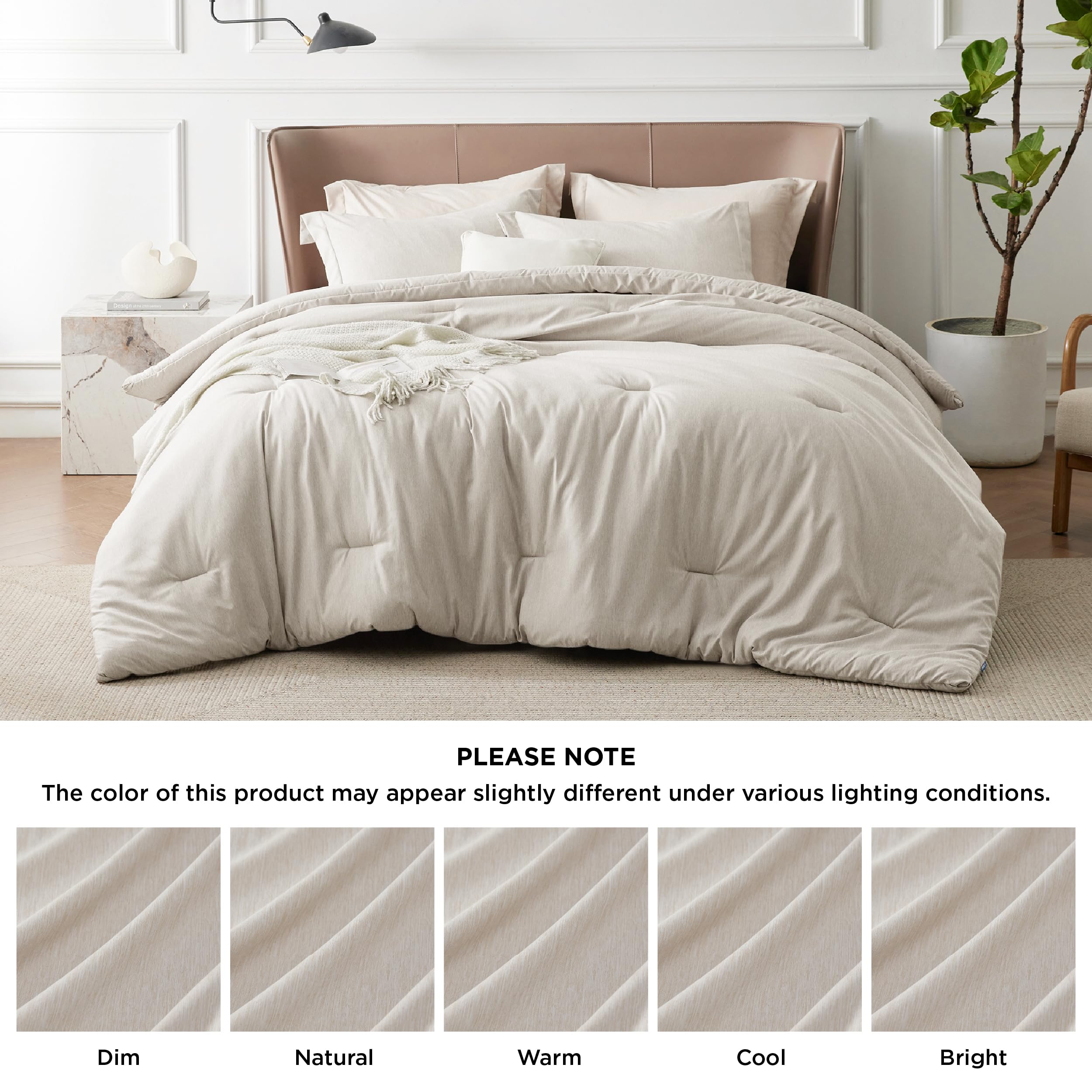 Foto 4 | Juego de Edredón Bedsure Beige King Size - Venta Internacional