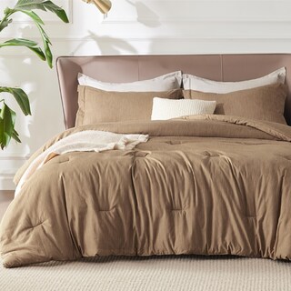 Foto 1 | Juego de Edredón Bedsure King Size Marrón 3 Piezas - Venta Internacional