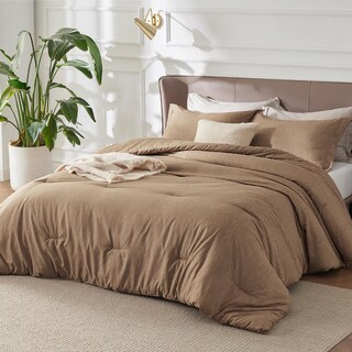Foto 7 | Juego de Edredón Bedsure King Size Marrón 3 Piezas - Venta Internacional