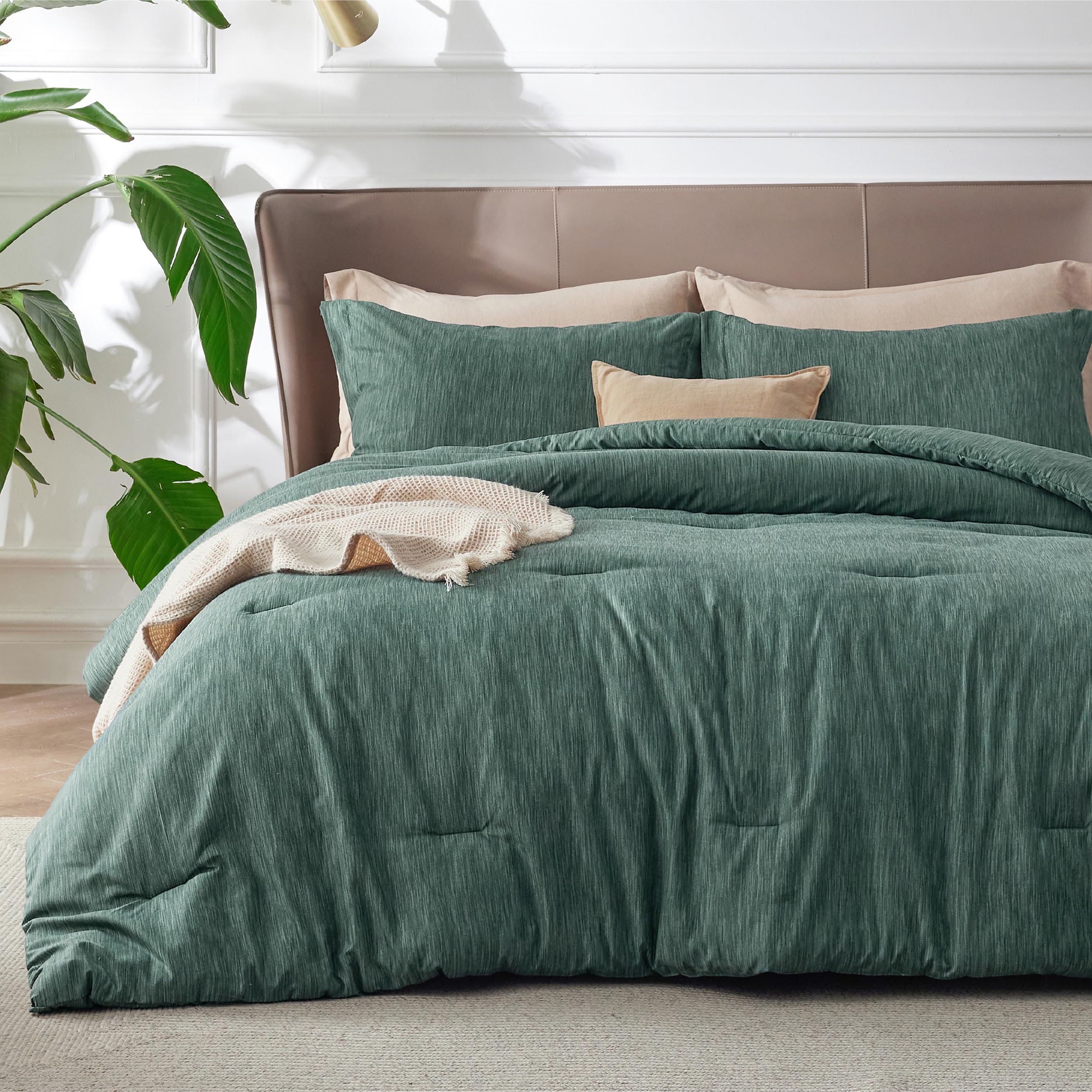 Foto 1 | Juego de Edredón Bedsure Queen Verde Esmeralda para Todas las Estaciones - Venta Internacional